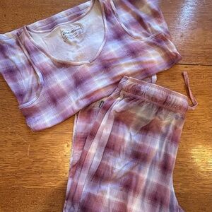 Eddie Bauer Purple Plaid Pajama Set